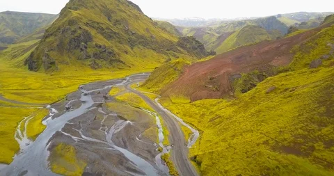 Aerial view of Pakgil valley Stock Footage 101771473