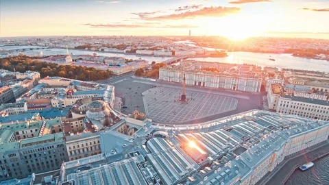 Aerial view of Palace Square Vídeos de archivo 82468306
