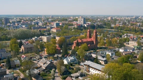 Aerial view of Panevezys Video stock 107993699