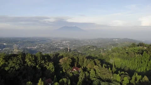 Aerial View Of  Pangrango Mountain Stock Footage 216846706