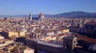 Aerial View Of Panorama Of Florence, Italy. Beautiful Cityscape, Drone Shot Of O Stock Footage
