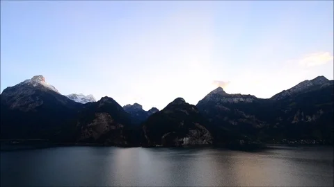 Aerial view. Panorama of Mountain range. Stock Footage 80555143