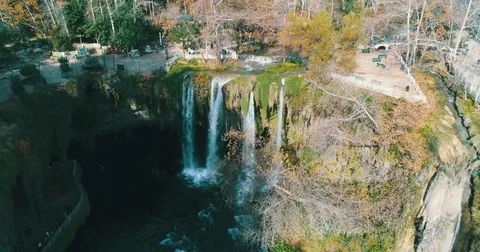Aerial View Panorama of Upper Duden Waterfall 4K Vidéo 84015539