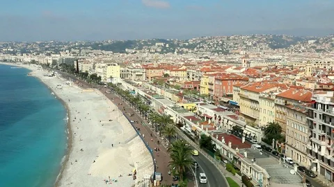 Aerial view, panoramic Nice. Stock Footage 108938758