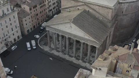 Aerial View of the Pantheon, Rome Stockbeeldmateriaal 305164062