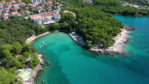 Aerial view of a paradise like beach Stock Footage 287548540