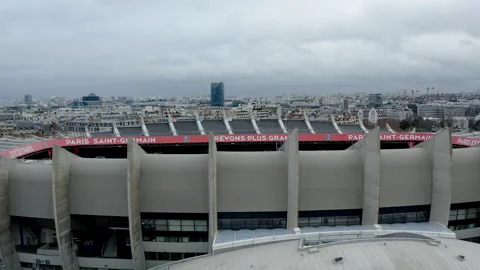 Aerial View of Parc des Princes Stadium Home of Paris Saint-Germain France Stock Footage 337951690