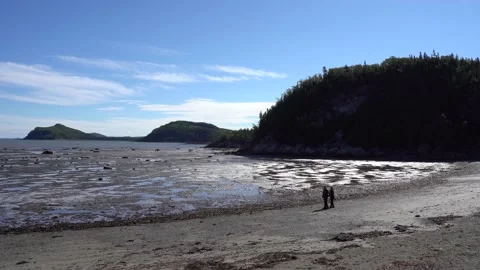 Aerial view of Parc  Du Bic in Canada Stock Footage 143166039