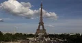 Aerial View of Paris City Skyline with Eiffel Tower Famous Touristic Destination 4k or 4k+ Resolution