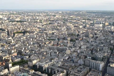Aerial view of Paris from Eiffel Tower, France Stock Photos