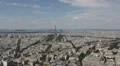 Aerial View Paris Europe Beautiful Eiffel Tower silhouette Architecture blue sky HD Footage