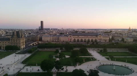 Aerial view on Paris Stock Footage 52161524