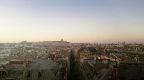Aerial view on Paris 스톡 동영상 52167221