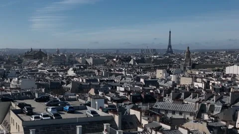 Aerial view of Paris Video stock 303164135