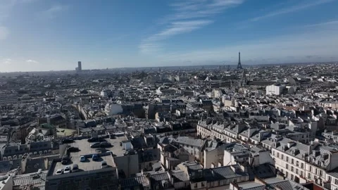 Aerial view of Paris Video stock 303164245