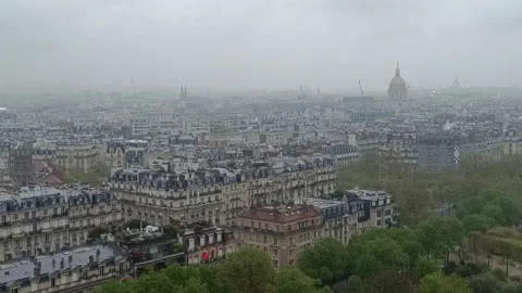 Aerial view of Paris  with its classic Haussmann Buildings Stock Footage 342442115