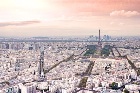 Aerial View of Paris Stock-Fotos
