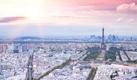 Aerial View of Paris Stock-Fotos