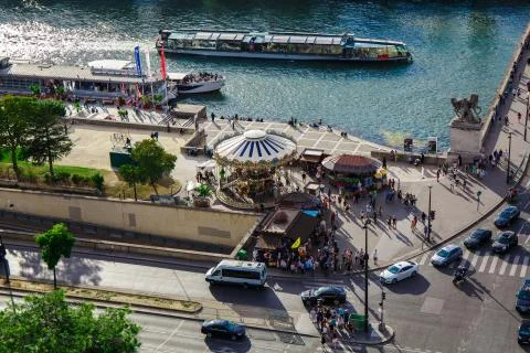 Aerial view on Paris Stock Photos