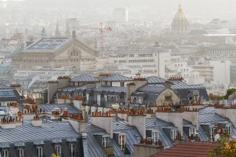 Aerial view on Paris Stock Photos