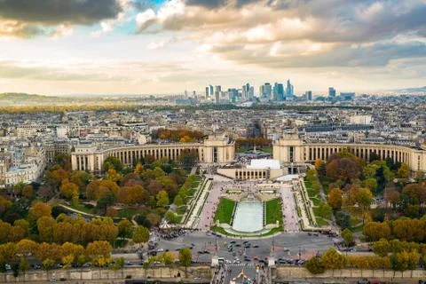 Aerial view of Paris Skyline Stock Photos