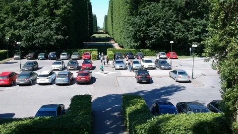 Aerial view on the park in Malmö Stock Footage 103567474