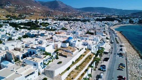 Aerial view of Paros island Vídeo Stock 104333353