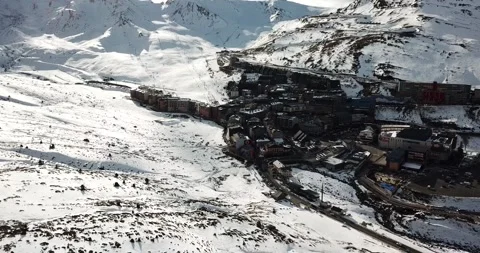 Aerial view of Pas de la Casa in Andorra Stock-Footage 223076192