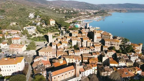Aerial view of Passignano Stock Footage 127466626