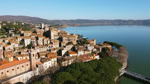 Aerial view of Passignano Stock Footage 127466829