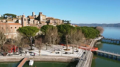 Aerial view of Passignano Stock Footage 127467564