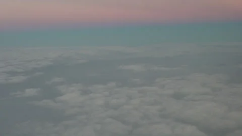 Aerial view of pastel sky &amp; clouds Stock Footage 288273440