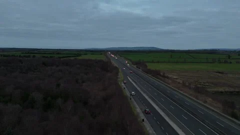 Aerial View of Patchwork Farmland in Late Season Rural Landscape Stock Footage 332570843