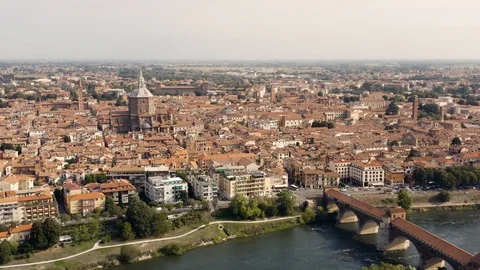 Aerial view of Pavia Stock Footage 116894812