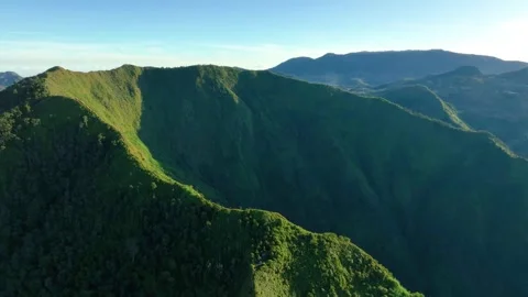 Aerial View of the Peak of Mount Bisma in Central Java, Indonesia. 스톡 동영상 248116760