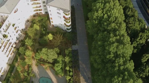 Aerial View of People walking in street Stock Footage 60452753