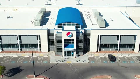 Aerial View Of Pepsi Bottling Group Warehouse In Las Vegas. Descending Stock Footage 220550862