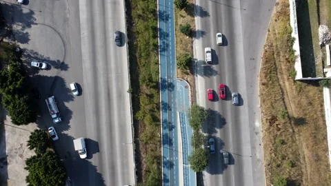 Aerial view peripheral road distributor Vidéo 234593189