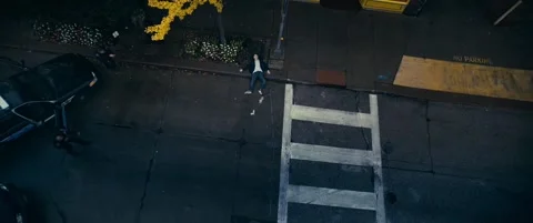 Aerial View Of A Person Lying Down Stock Footage 154628471