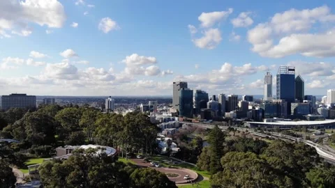 Aerial View of Perth City Stock Footage 138209197