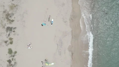 Aerial view of Peru beach, Corsica, France Stock Footage 314662753