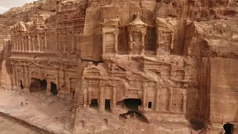Aerial View Of Petra, Jordan Stock Footage