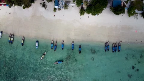 Aerial view of Phi Phi Don Long Beach, Thailand Video stock 327929357