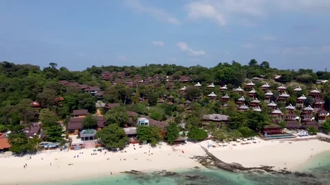 Aerial view of Phi Phi Don Long Beach, Thailand Video stock 332059851