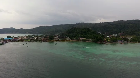 Aerial view at Phi Phi Islands, Thailand. Video stock 124075378