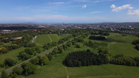 Aerial view of Phoenix Park in Dublin Stock Footage 166599512