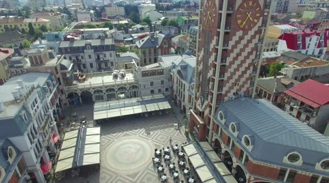 Aerial view of Piazza square in Batumi Stock Footage 57921168