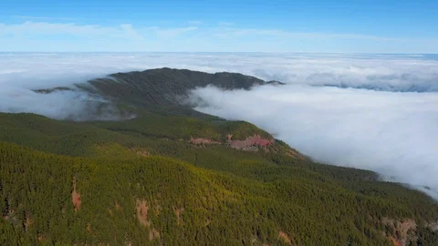 Aerial view of Pico de Teide national park on Tenerife Stock Footage 102659968