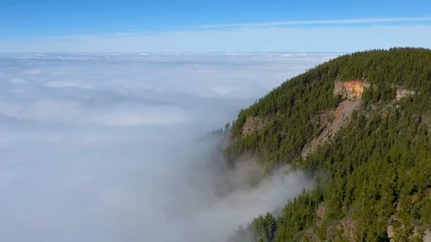 Aerial view of Pico de Teide national park on Tenerife Stock Footage 102660011