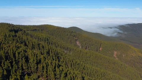 Aerial view of Pico de Teide national park on Tenerife Stock Footage 102660050